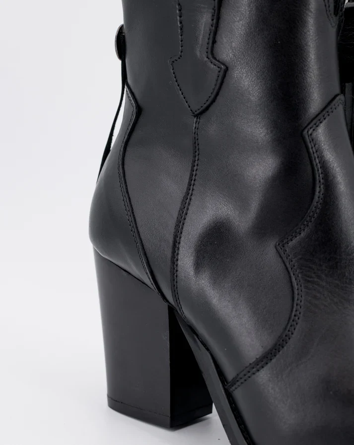 Stelio Malori 1045 stivaletto donna in pelle nero - immagine 6