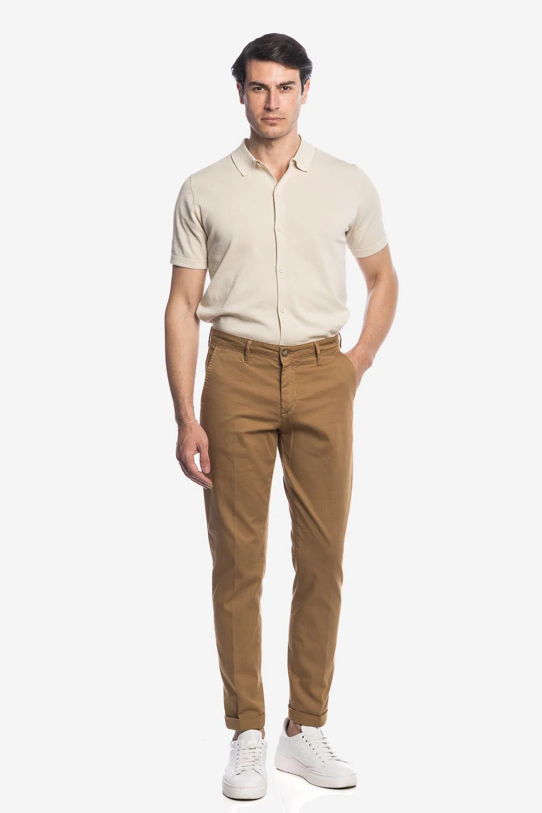 PANTALONE DI RASO COTONE ARMATURATO - immagine 3