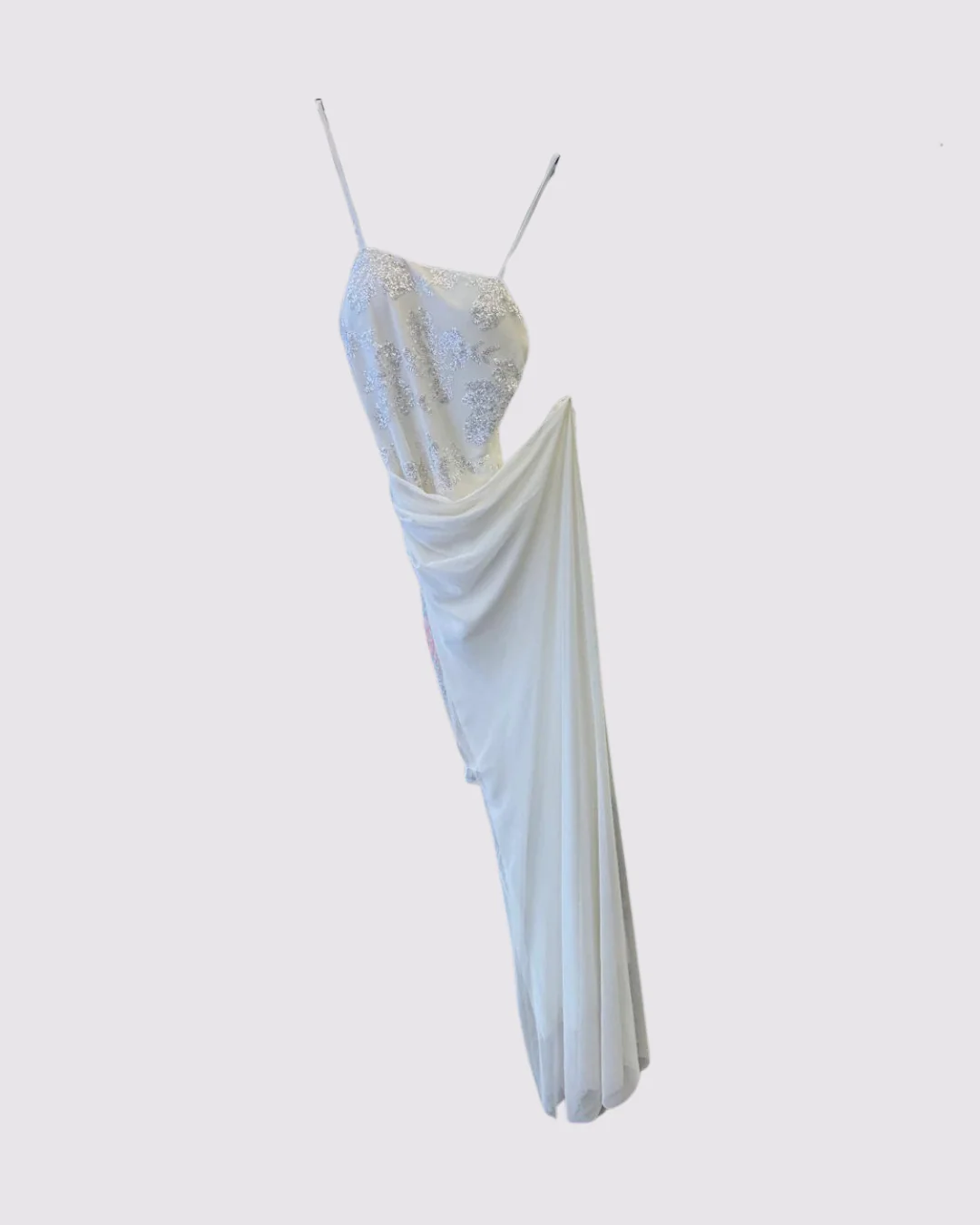 Abito composto da body con Pailettes e gonna lunga - immagine 2