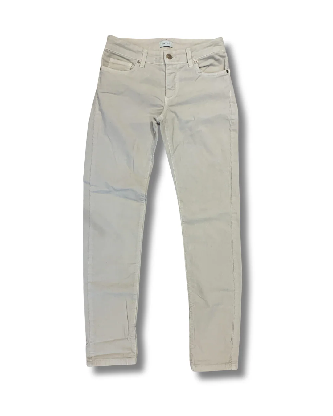 Pantalone di velluto panna tg 40