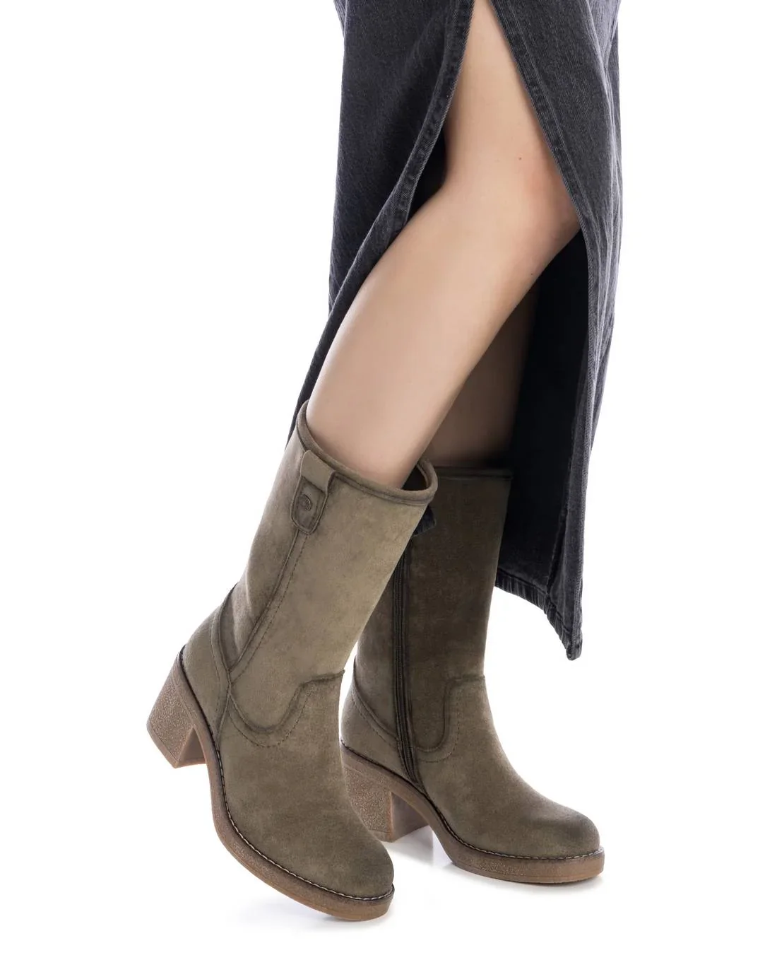 Refresh 17304002 Stivale donna con tacco kaki - immagine 3