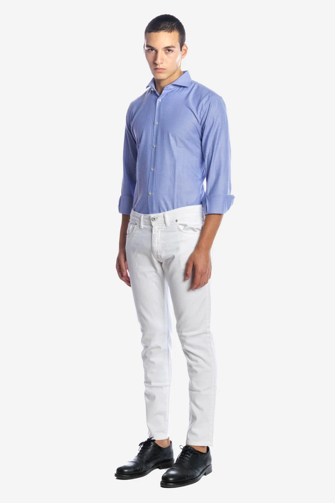 Jeans 5 tasche bianco - immagine 3