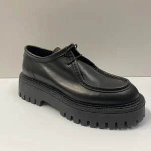 STELIO MALORI 960 STRINGATA IN PELLE NERO