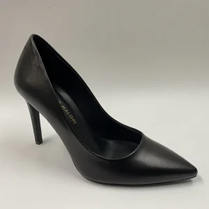 FREMILLU CRISTAL 7 DECOLLETE IN NAPPA NERO TACCO 7