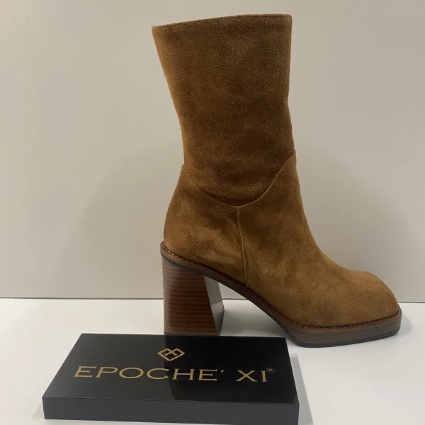 EPOCHE' XI 22160 TRONCHETTO DONNA IN PELLE SCAMOSCIATA CUOIO - immagine 3