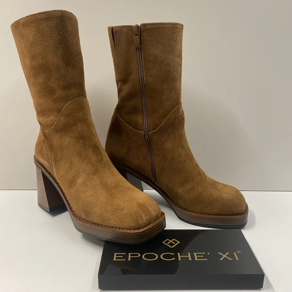 EPOCHE' XI 22160 TRONCHETTO DONNA IN PELLE SCAMOSCIATA CUOIO - immagine 4