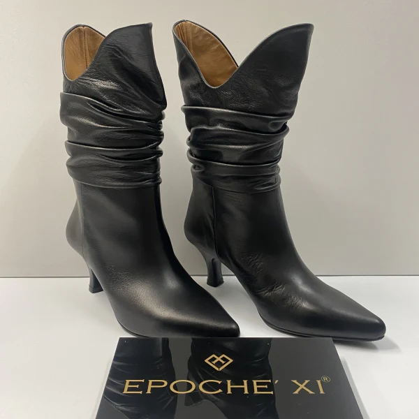 EPOCHE' XI 22151 STIVALETTO DONNA IN PELLE NERO - immagine 4