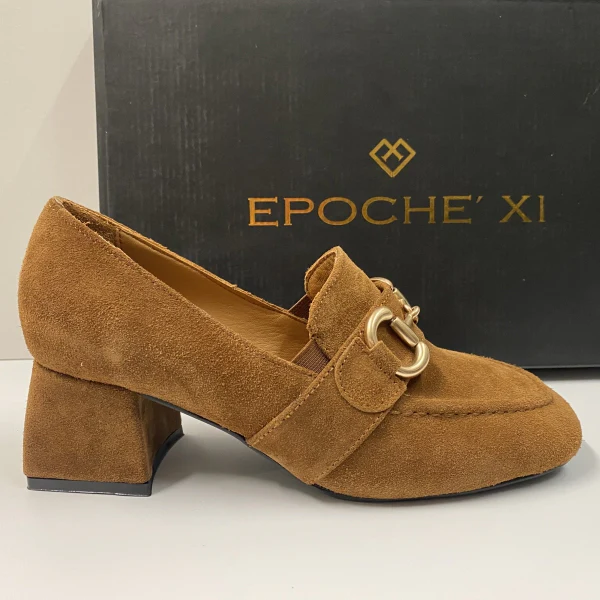 EPOCHE' XI 2231 MOCASSINO DONNA CON MORSETTO IN PELLE SCAMOSCIATA CUOIO - immagine 3