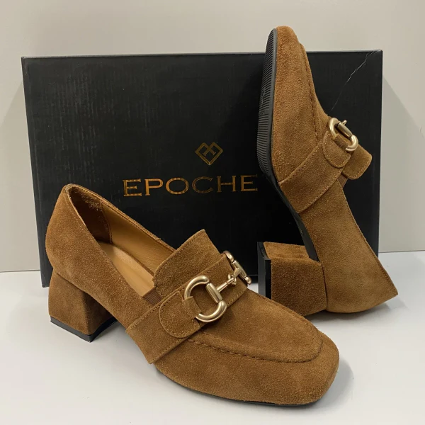 EPOCHE' XI 2231 MOCASSINO DONNA CON MORSETTO IN PELLE SCAMOSCIATA CUOIO - immagine 4