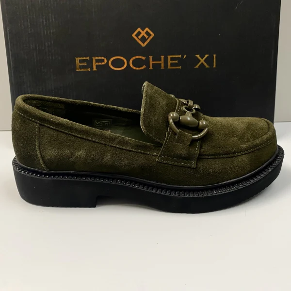 EPOCHE' XI 3706 MOCASSINO DONNA IN PELLE SCAMOSCIATA VERDE - immagine 3