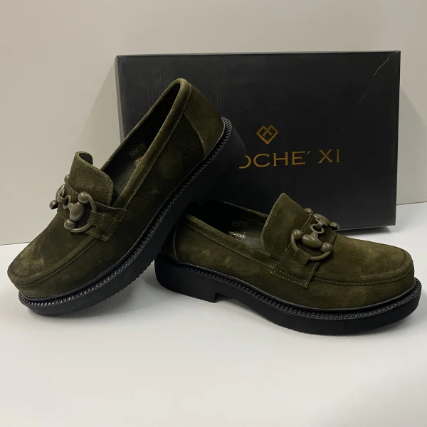 EPOCHE' XI 3706 MOCASSINO DONNA IN PELLE SCAMOSCIATA VERDE - immagine 5