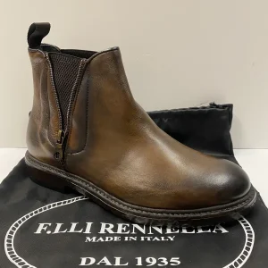 RENNELLA 370 STIVALETTO UOMO IN PELLE CUOIO CON ZIP