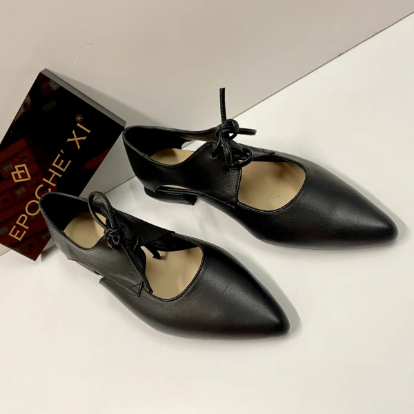 EPOCHE' XI 23205 STRINGATA BASSA DONNA IN PELLE NERO - immagine 4