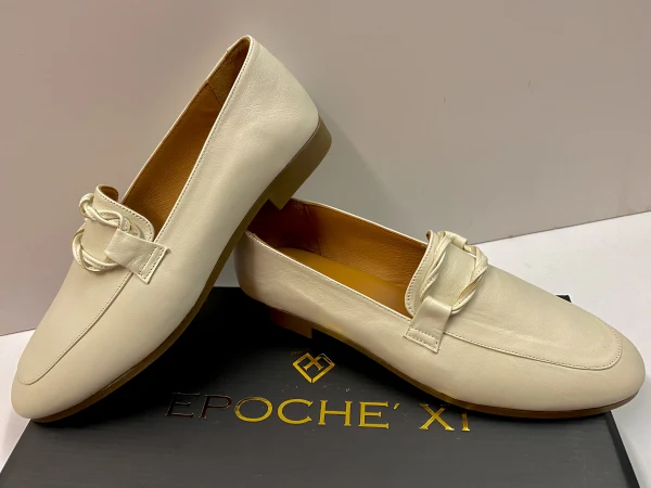 EPOCHE' XI 23120 MOCASSINO BASSO DONNA IN PELLE CREMA - immagine 4