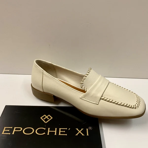 EPOCHE' XI 23551 MOCASSINO DONNA CON CUCITURE IN PELLE CREMA - immagine 2