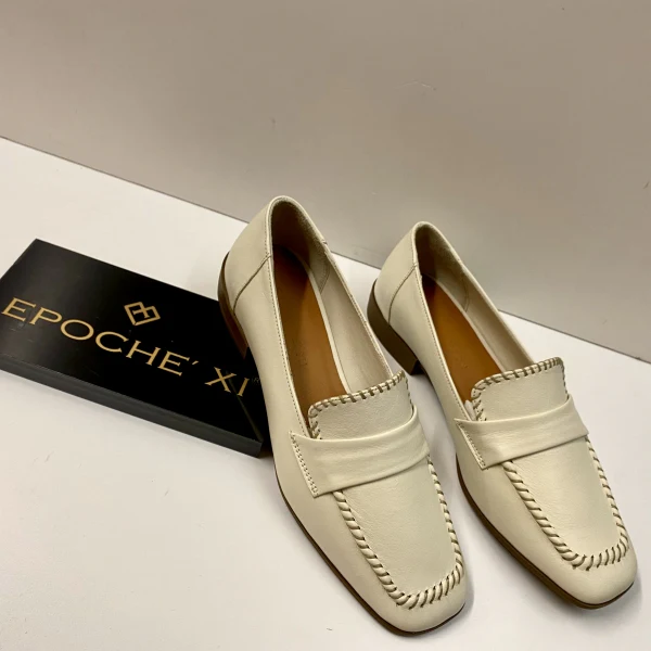 EPOCHE' XI 23551 MOCASSINO DONNA CON CUCITURE IN PELLE CREMA - immagine 4