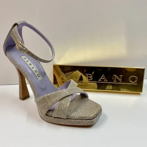 ALBANO 3236/6 SANDALO CON PLATEAU DOPPIA FASCIA E CINTURINO BEIGE