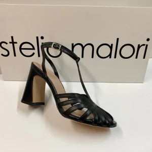 STELIO MALORI KAREN 5 SANDALO CON CINTURINO ALLA CAVIGLIA NERO