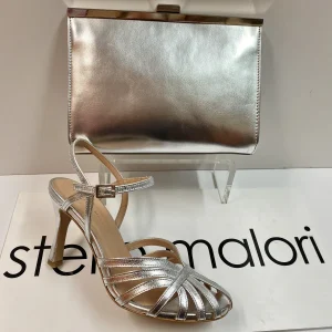 STELIO MALORI VENERE 12 SANDALO DONNA IN LAMINATO ARGENTO