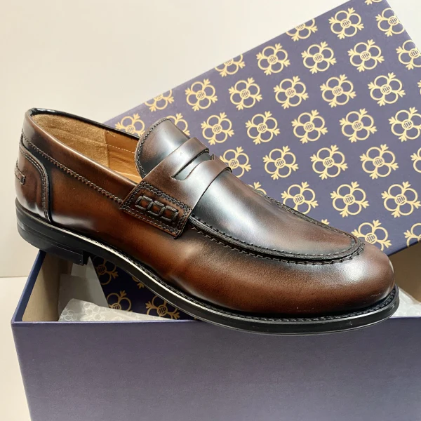 FRANZINI 80116 MOCASSINO IN PELLE ABRASIVATA BROWN - immagine 2