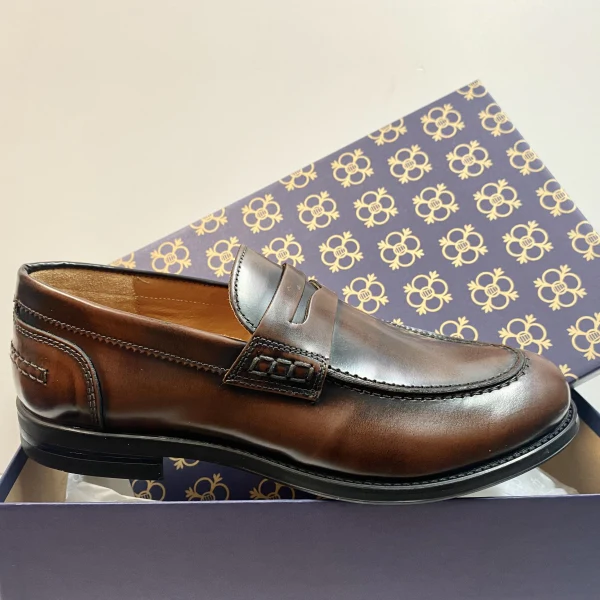 FRANZINI 80116 MOCASSINO IN PELLE ABRASIVATA BROWN - immagine 3