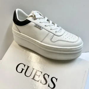 GUESS FL6LIF SNEAKERS DONNA CON PLATEAU WHITE/BLACK