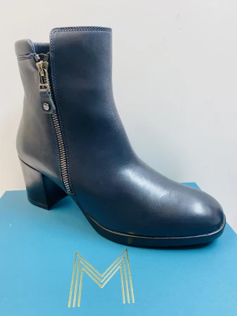 MELLUSO Z251 STIVALETTO DONNA IN PELLE NAVY - immagine 2