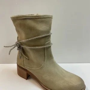 Moira 02 Stivaletti in pelle scamosciata beige