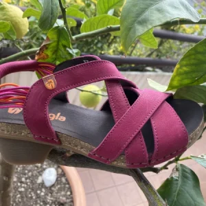 Jungla 8203 sandalo donna in nabuk ciclamino