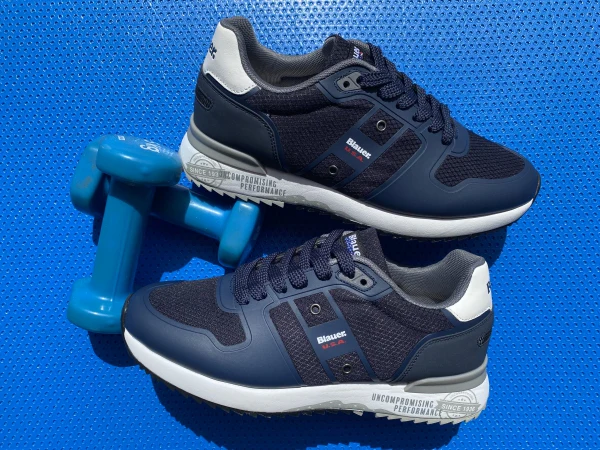 Blauer Hoxie02 sneakers in tessuto e pelle da uomo navy/white - immagine 4