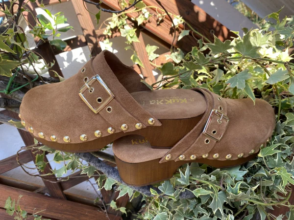 Kukka 2338 sabot con fibbia cuoio