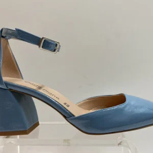 Ondepiane 440 dècolletè aperto ai lati in vernice avio