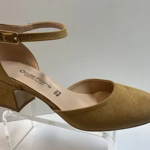 Ondepiane 9119 dècolletè aperto ai lati in pelle scamosciata cuoio