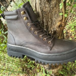 Blauer Iuka 01 stivaletto uomo con lacci in pelle marronen scuro