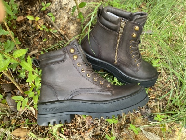 Blauer Iuka 01 stivaletto uomo con lacci in pelle marronen scuro - immagine 4