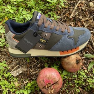 Blauer Queens 01 sneakers in tessuto e pelle scamosciata navy