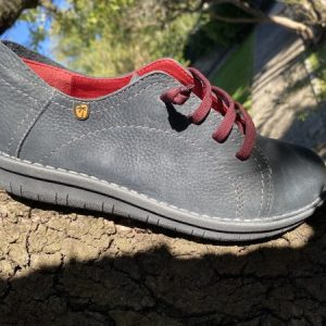 Jungla 7582 scarpa stringata donna in pelle pizarra grigio