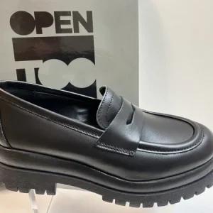 Open Too Air 1 mocassino donna in pelle nera