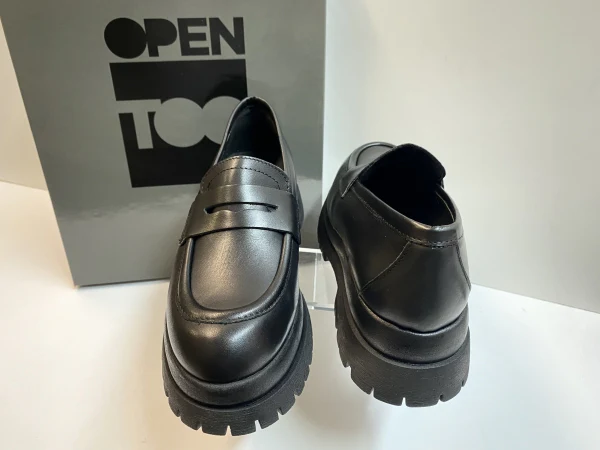Open Too Air 1 mocassino donna in pelle nera - immagine 4