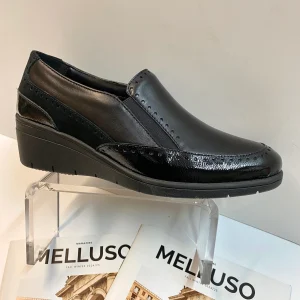 Melluso K91626W mocassino in pelle e vernice nero