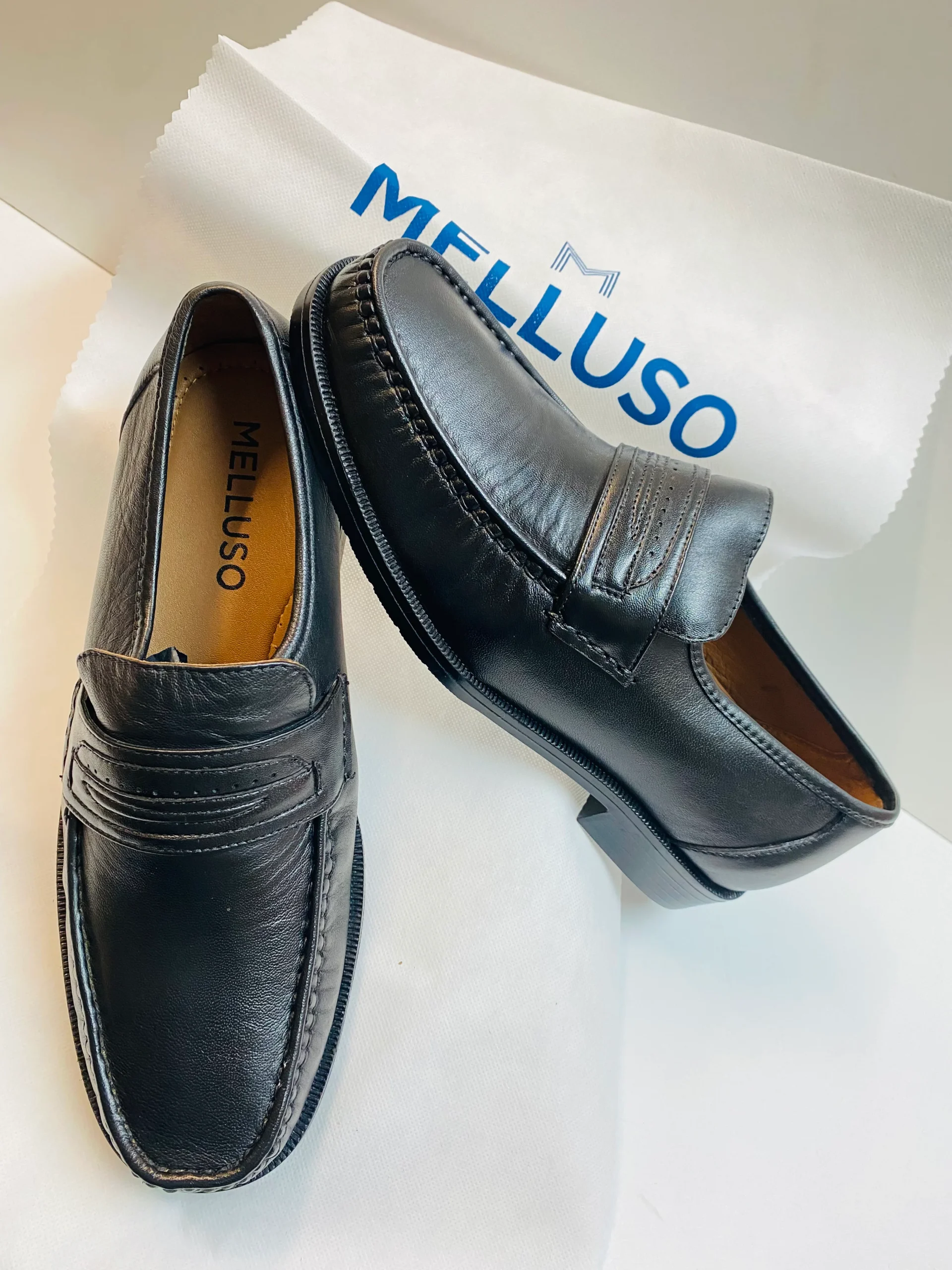 Melluso U36001 mocassino classico in pelle nera con plantare - immagine 4