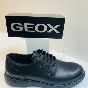 Geox U16DCD 00043 derby uomo in pelle nero