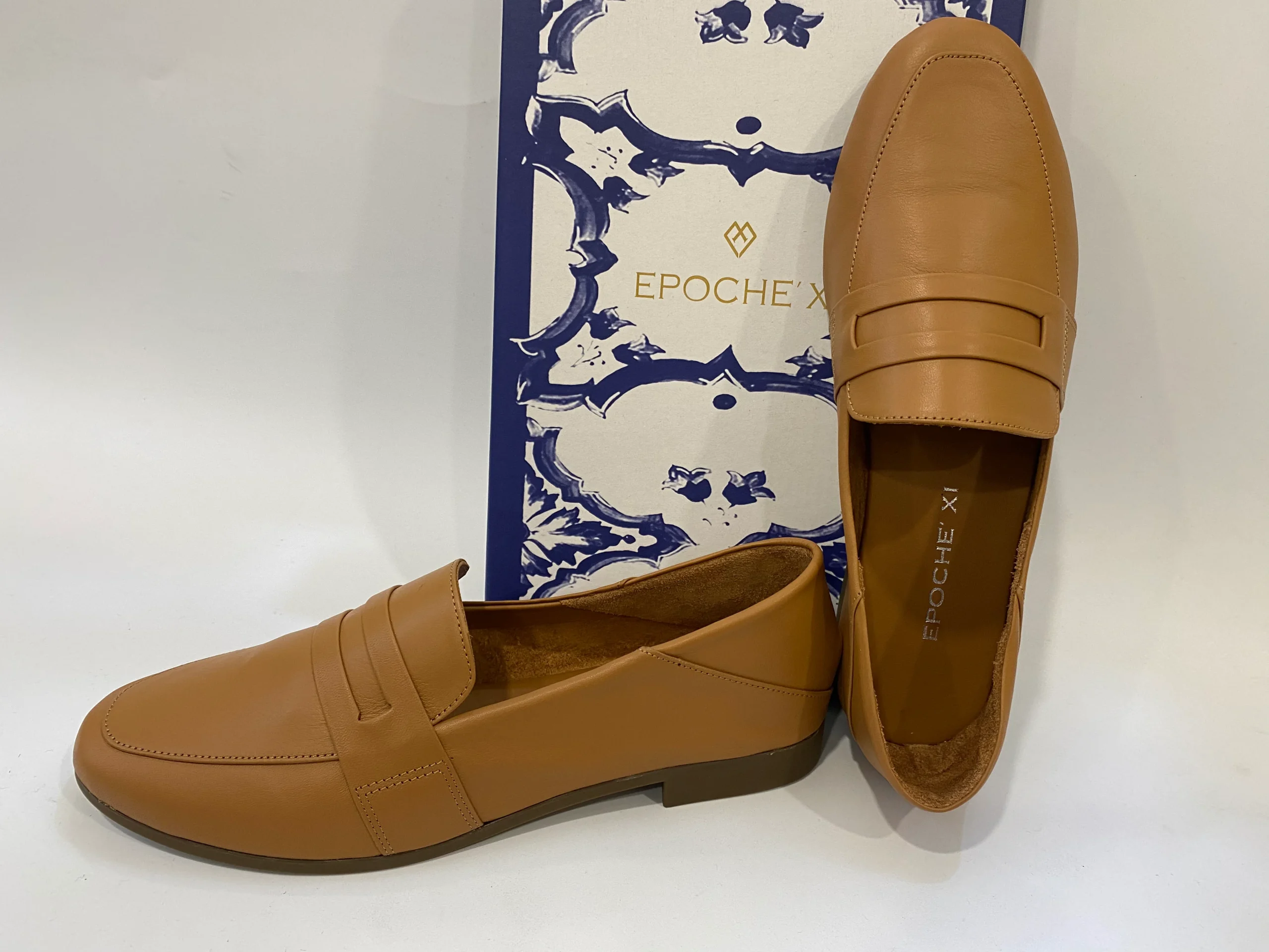 Epochè XI Napoli 28 mocassino donna tacco basso in pelle cuoio - immagine 3