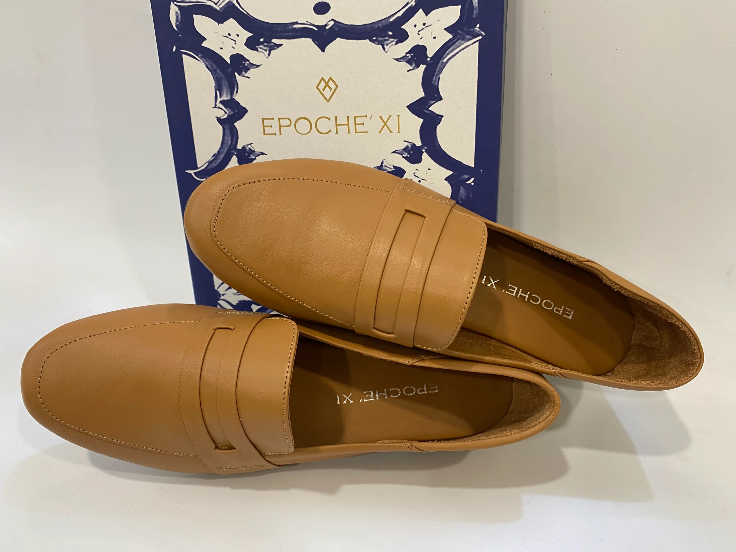 Epochè XI Napoli 28 mocassino donna tacco basso in pelle cuoio - immagine 4