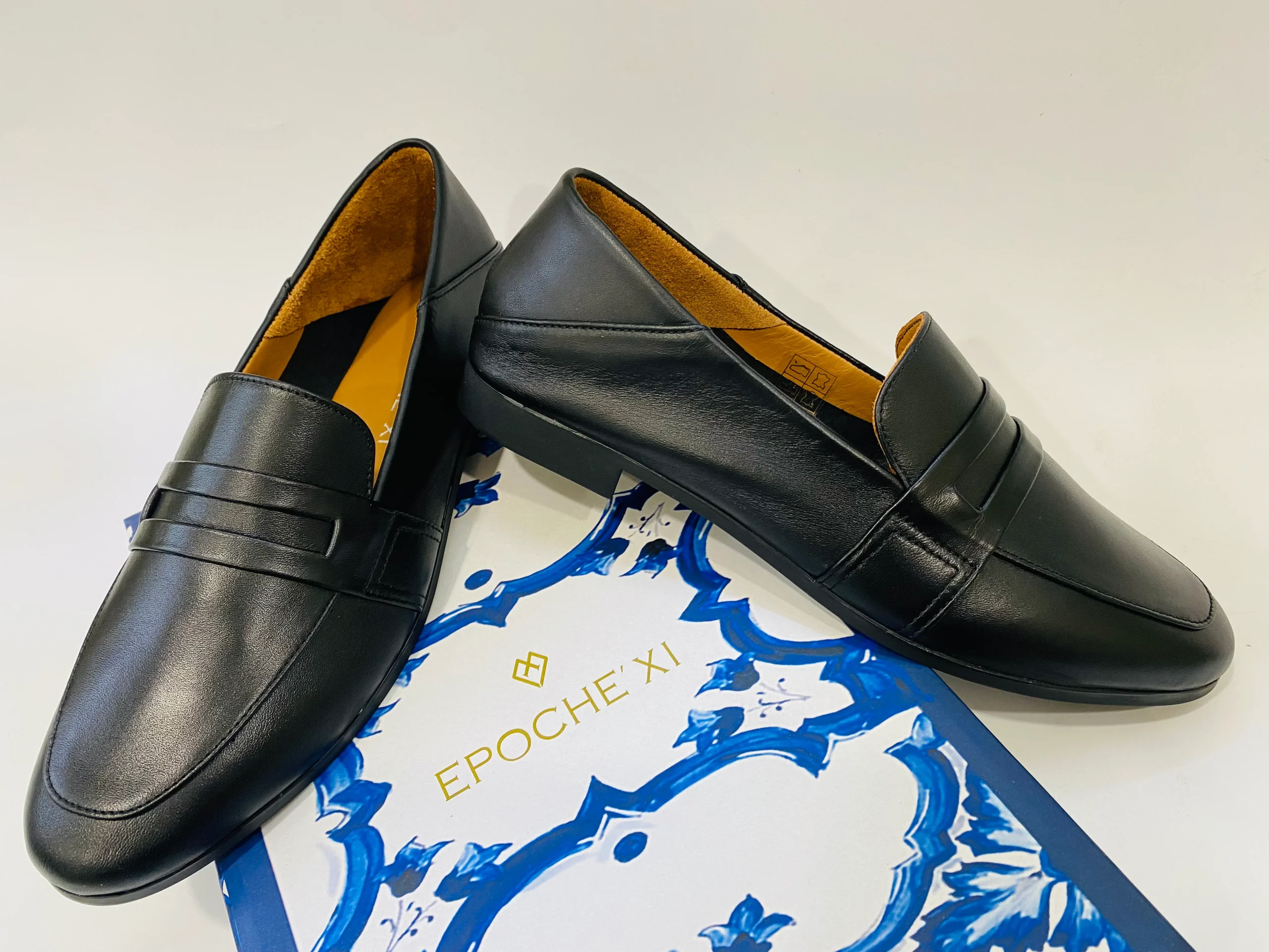 Epochè XI Napoli 28 mocassino donna tacco basso in pelle nero - immagine 3