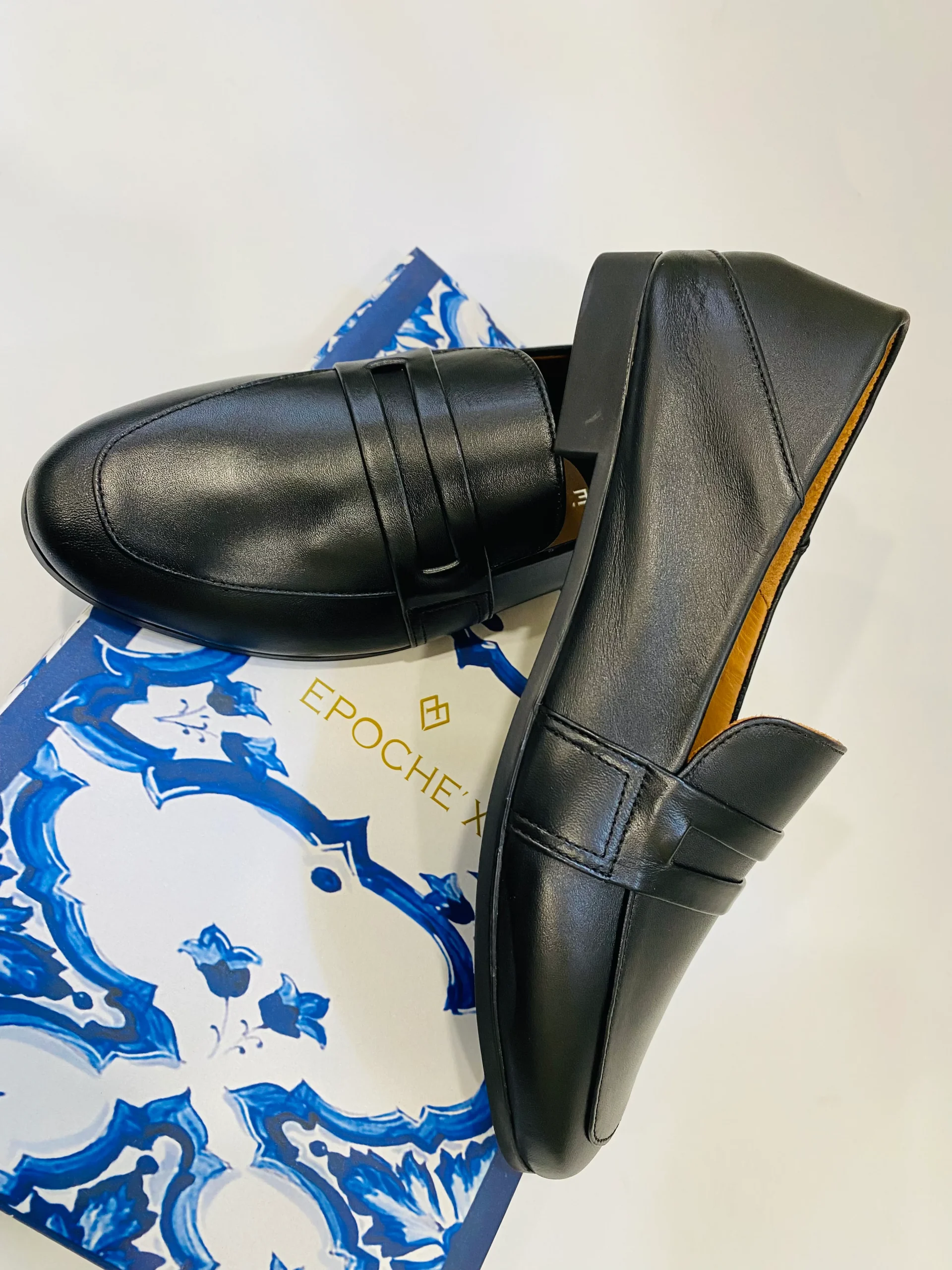 Epochè XI Napoli 28 mocassino donna tacco basso in pelle nero - immagine 4