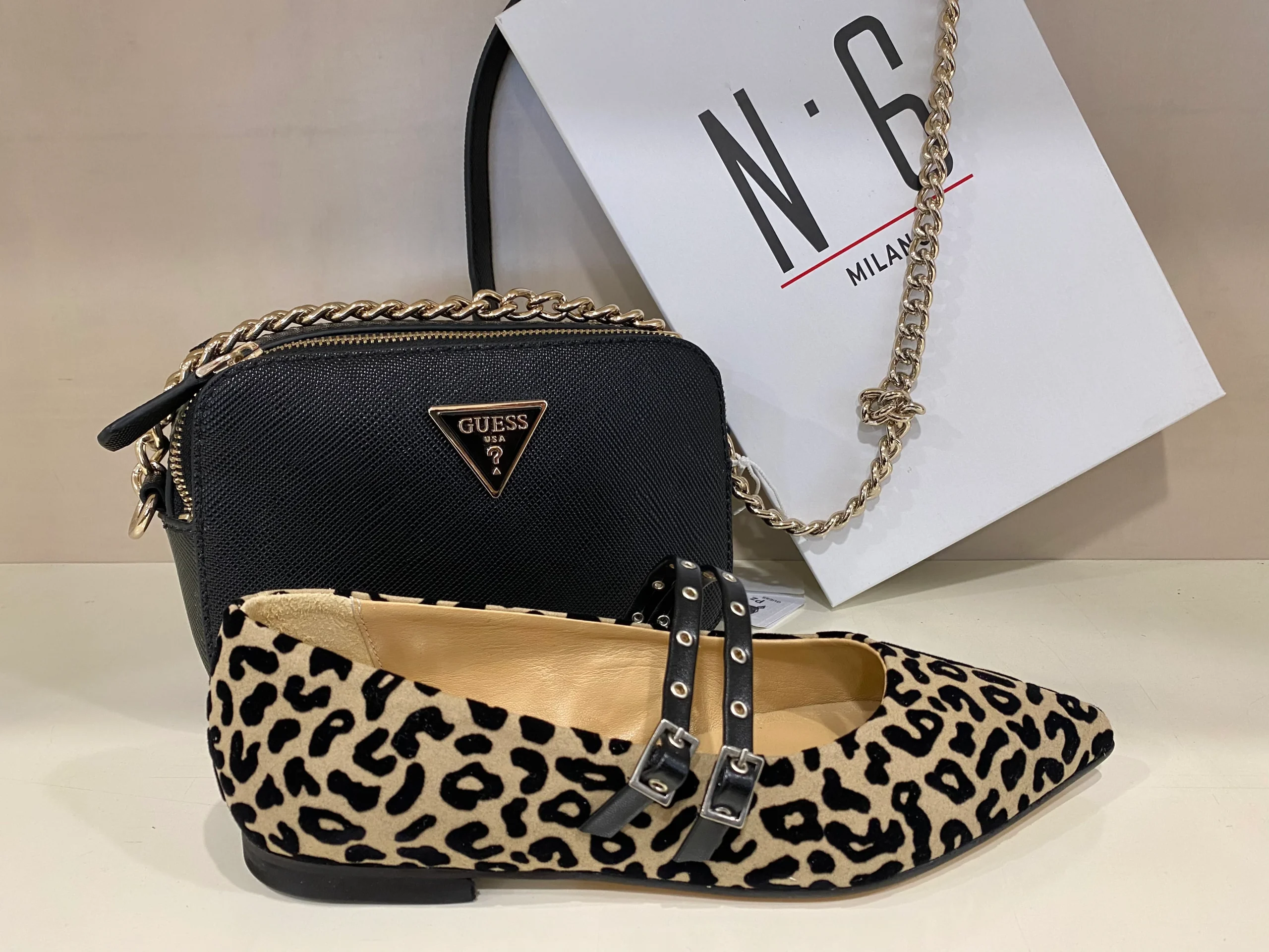 DM Delia 2369 dècolletè basso maculato beige/nero - immagine 2