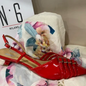 DM Edda 2285 slingback in vernice rossa