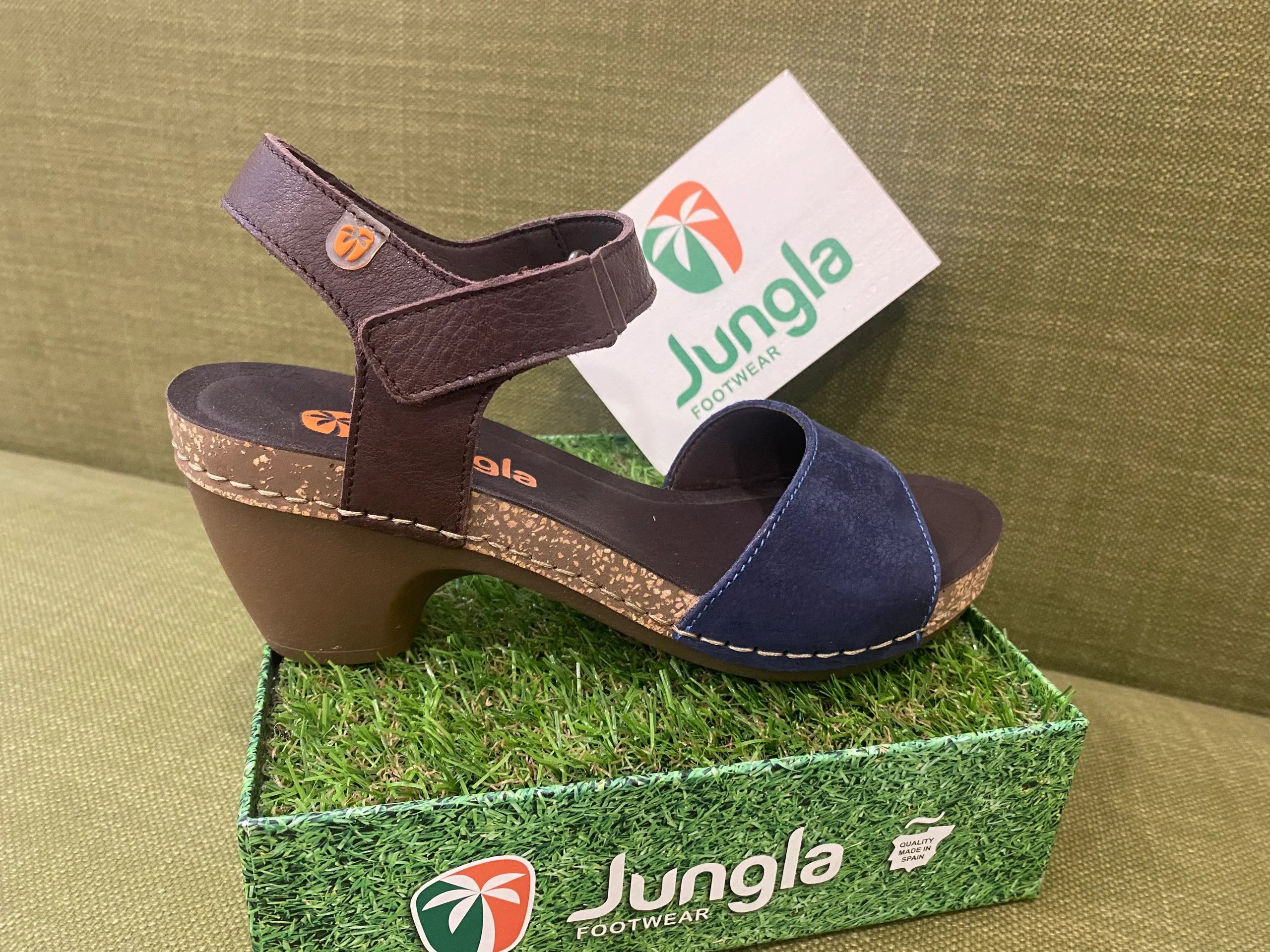 Jungla 7679 sandalo basso donna con fascia e cinturino blù - immagine 2