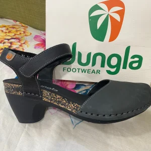 Jungla 7463 sabot con tomaia in nabuk nero